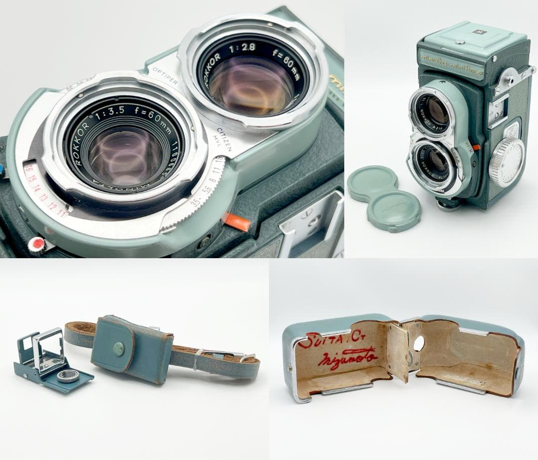 希少 ミノルタ minolta miniflex 二眼レフカメラ 純正ケース付