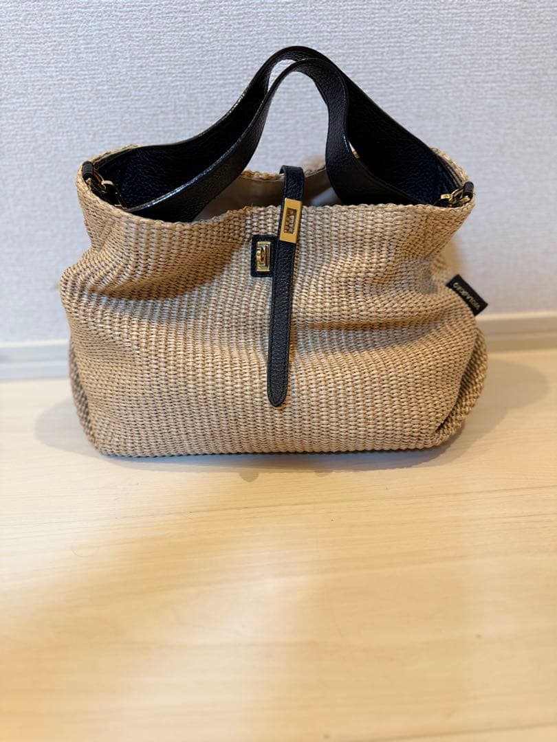 【値下げ！】VIOLAd’OROイタリアンラフィアシート2WAY トートバッグ