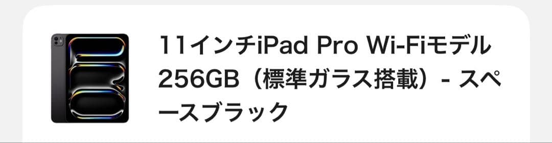 【美品】M4 iPadPro 11インチ Wi-Fiスペースブラック2024年
