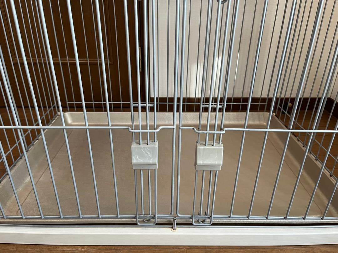 【送料込】アイリスオーヤマ 犬 ケージ ウッディサークル　アイボリー　屋根付き