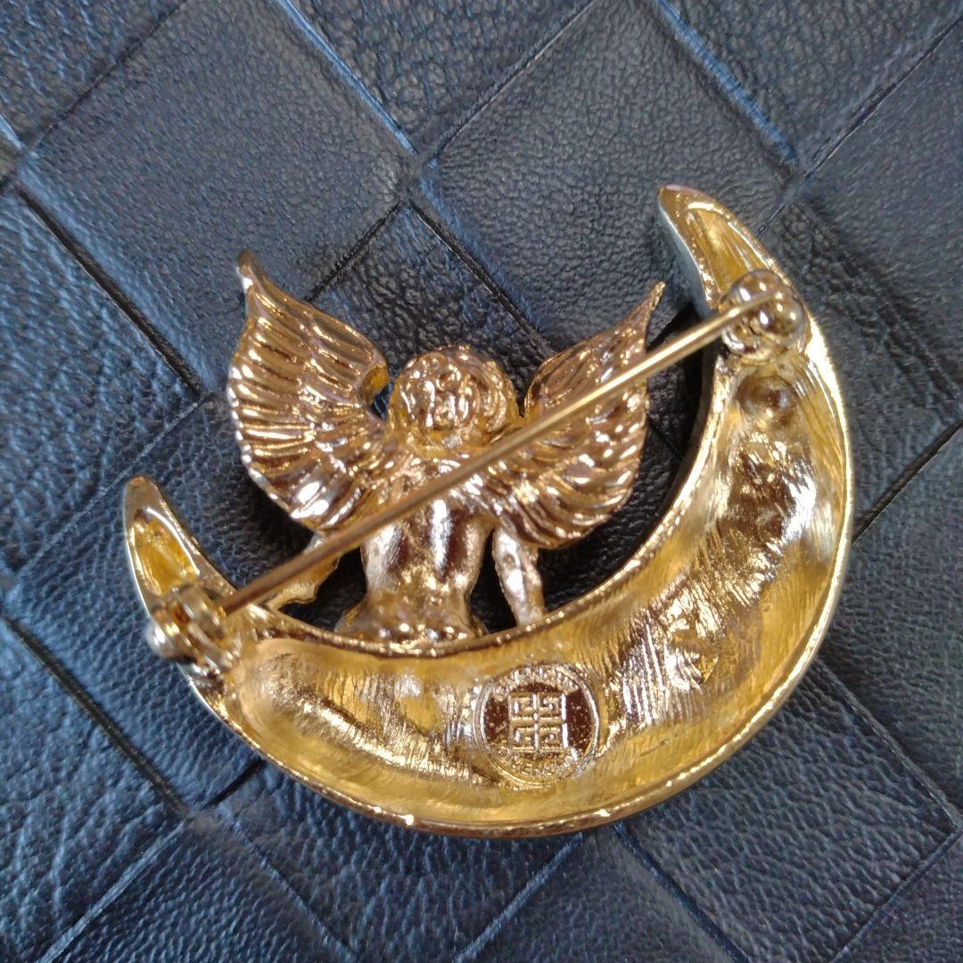 GIVENCHY　ヴィンテージブローチ　エンジェル　月