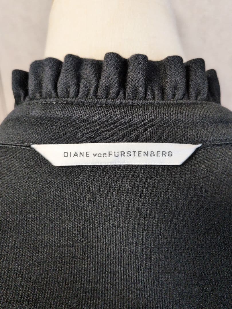 【DIANE von FURSTENBERG】ブラック ウール ラップドレス☆