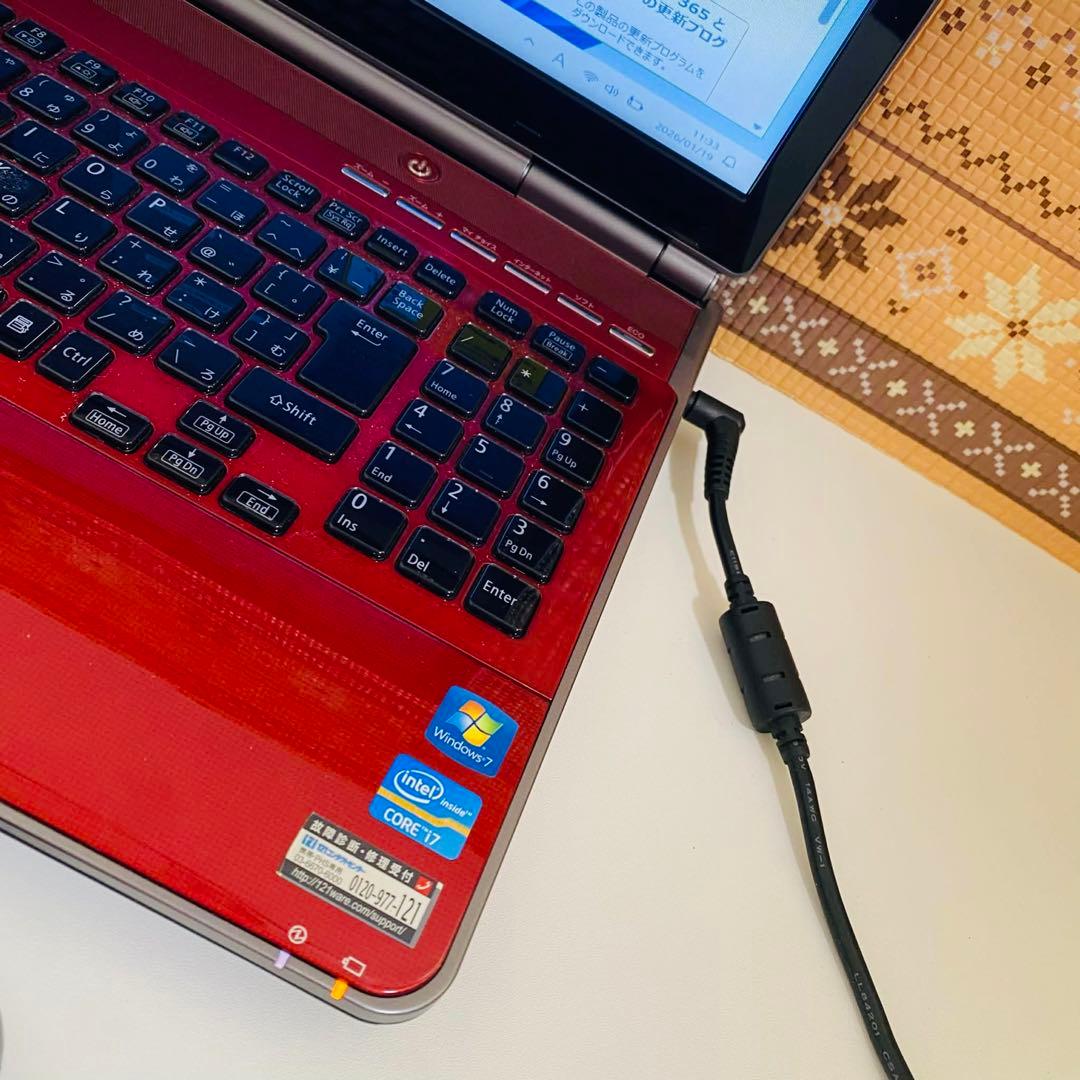 Y44 NECノートパソコン i7メモリ8G高速 Windows11オフィス付き