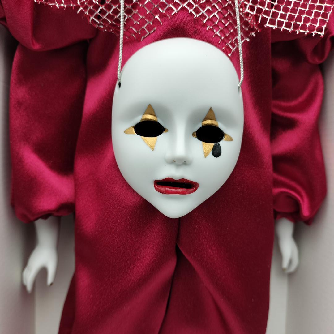 【極美品】1986年製 三協 陶器製 ピエロ人形 52cm ビスクドール風