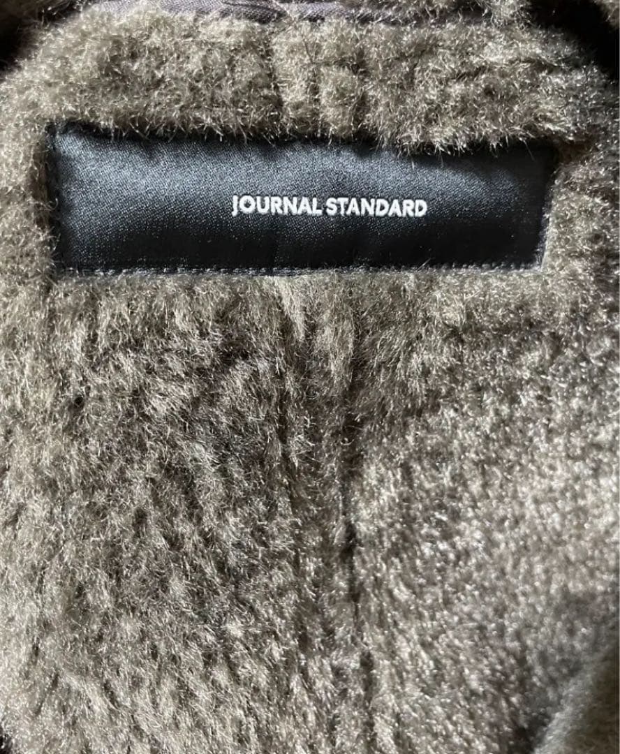 値下げ　ジャーナルスタンダード　フェイクレザーボアブルゾン　ブラウン