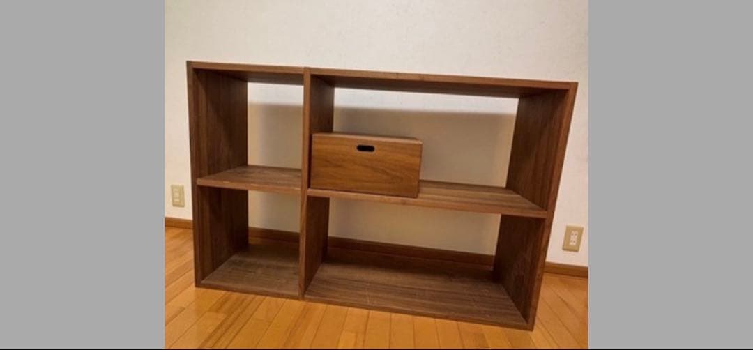無印　スタッキングシェルフウォールナット材