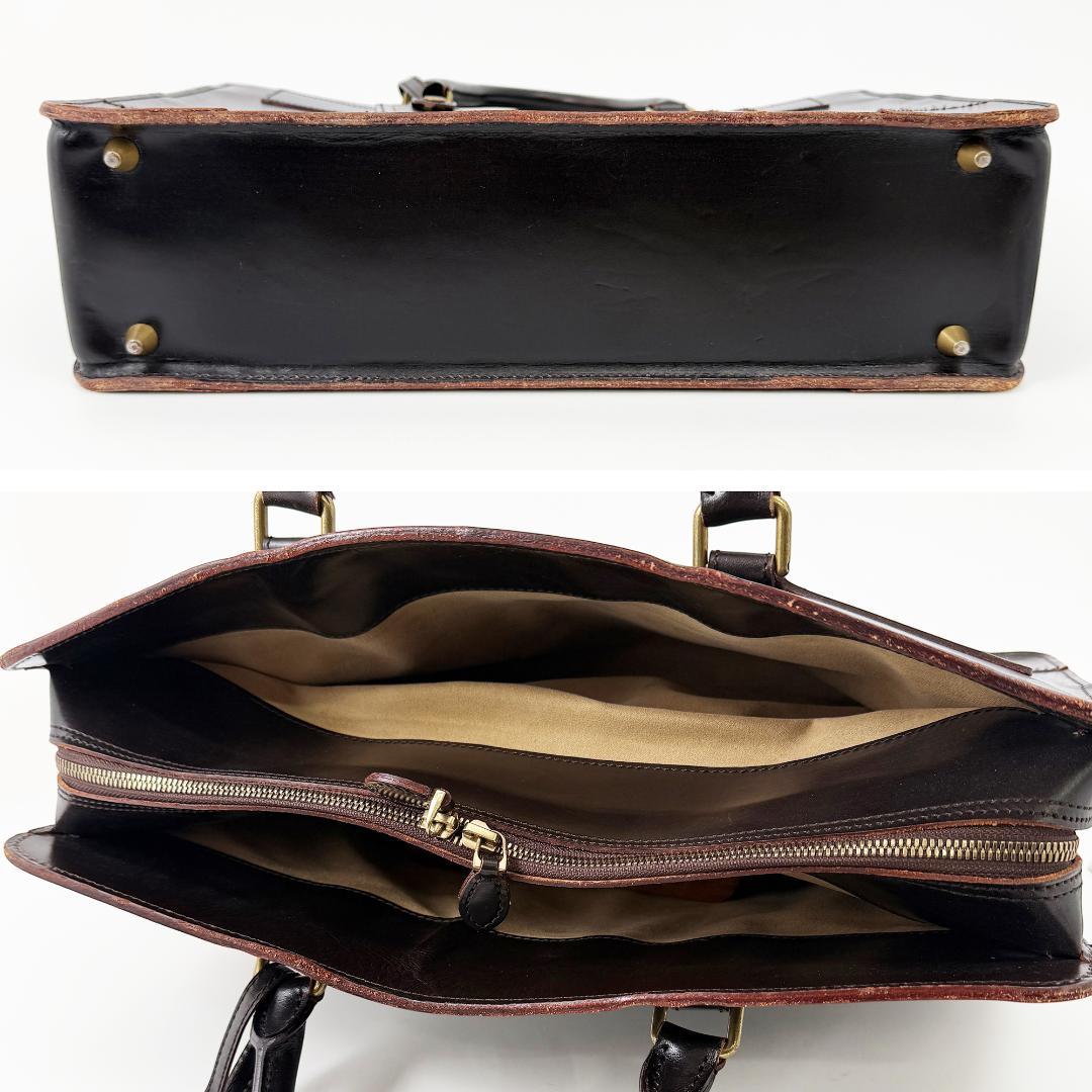 定価18万❤️ ガンゾ エイボン ブリーフケース ビジネスバッグ ブライドルレザー