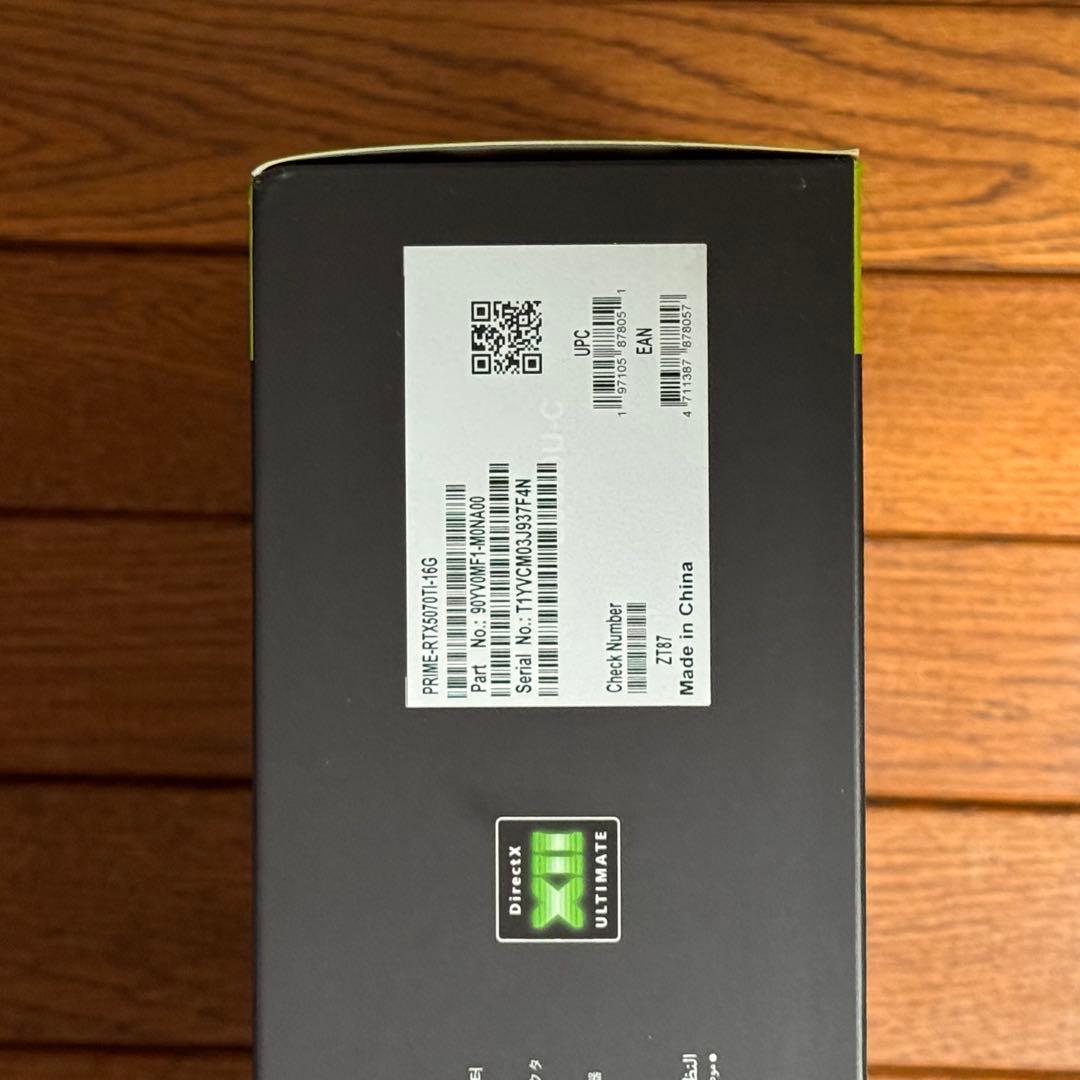 RTX 5070Ti PRIME-RTX5070TI-16G(未開封)