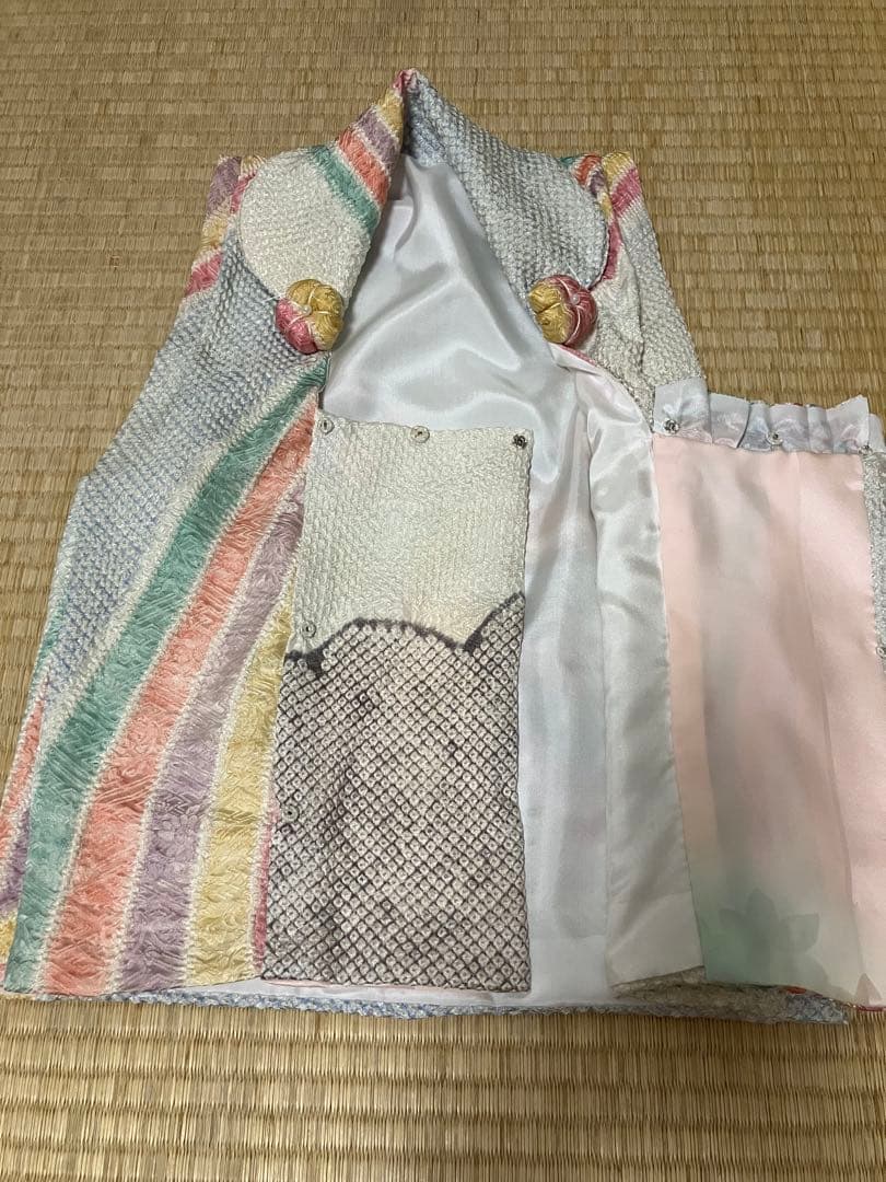 藤娘きぬたや　正絹　総絞り被布 髪飾り　A