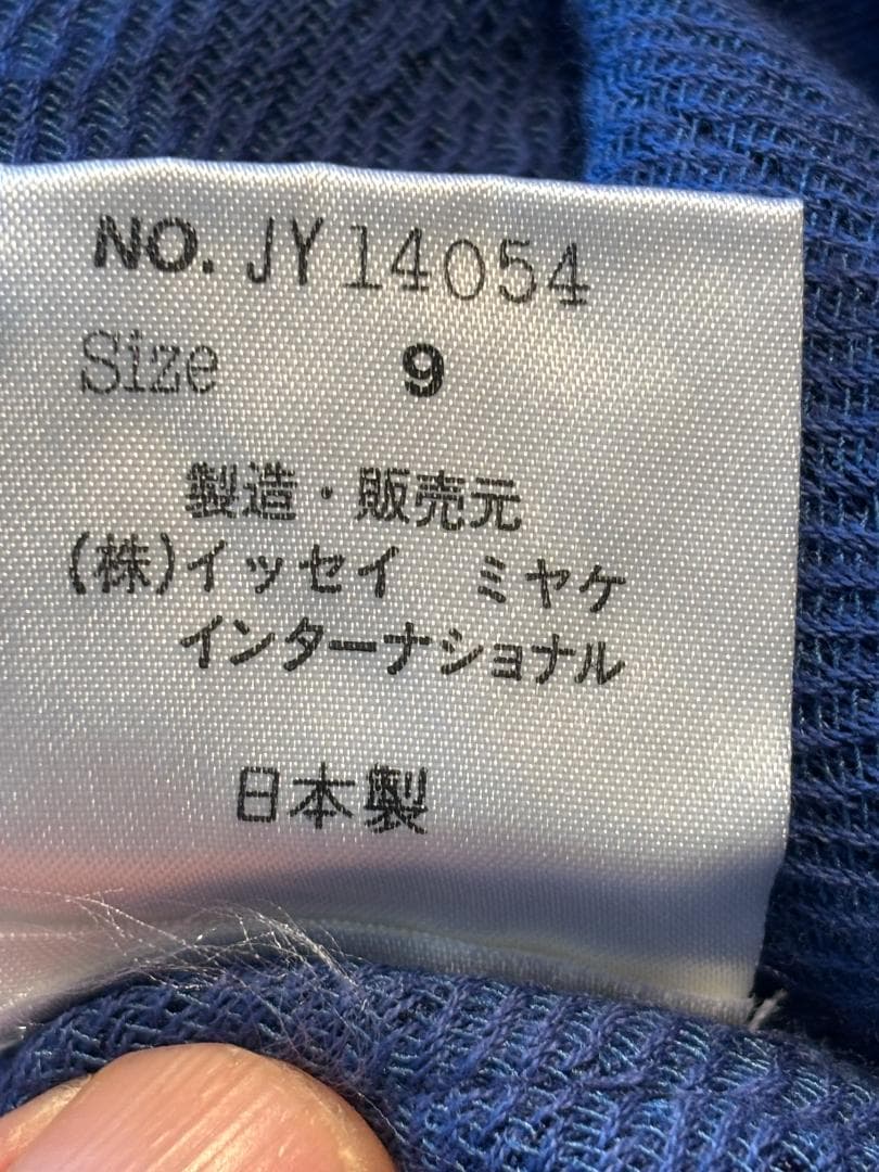 ISSEY MIYAKE　ツヤなしプリーツ加工 オーバーサイズ トップス ブルー