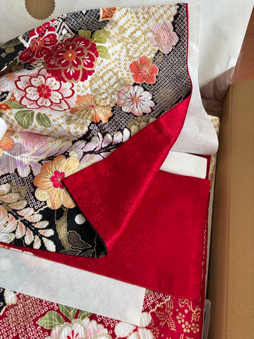 【専用】辻が花・正絹の振袖フルセット+袴フルセット(ブーツ除く