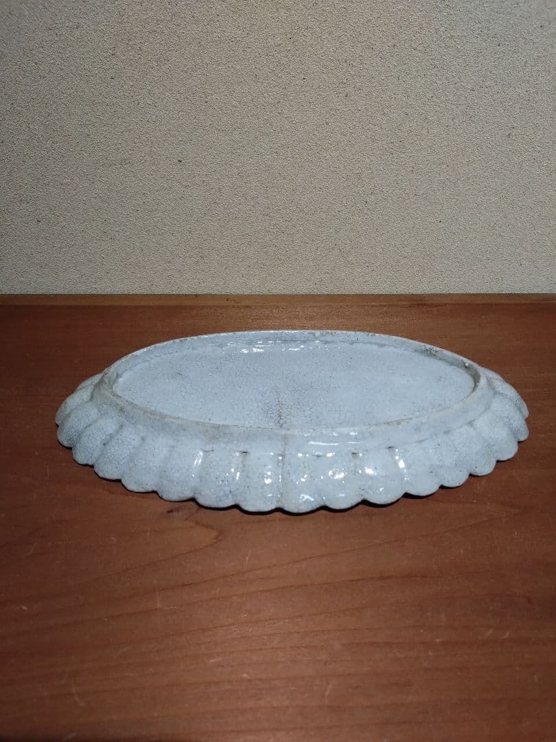 古清水 桔梗紋 輪花 長皿