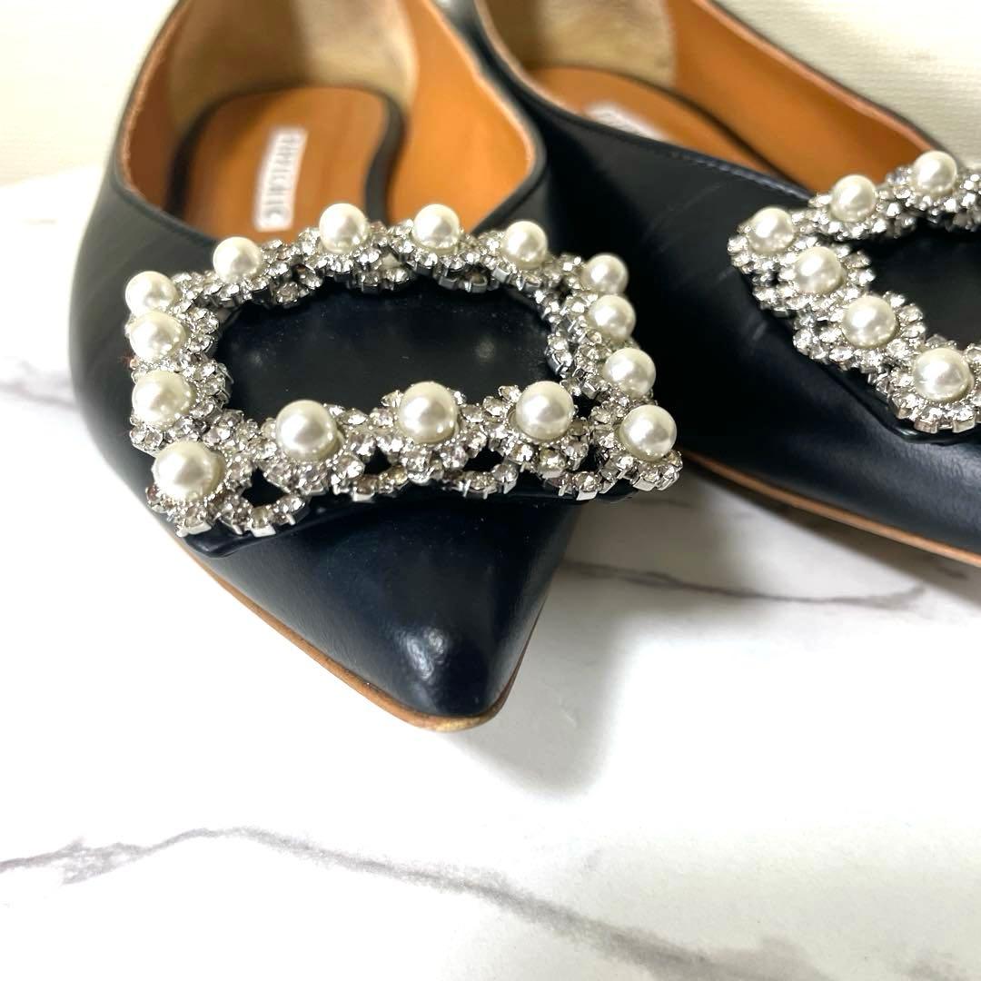 PIPPICHIC 37.5 ANNA V JEWERLYフラットシューズ　黒