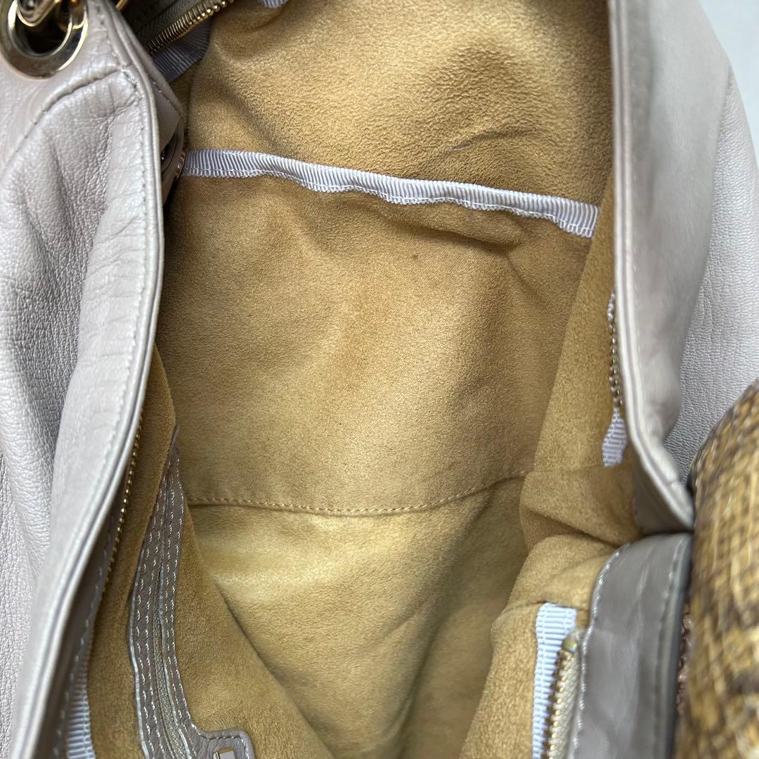 極希少✨　ジミーチュウ　ワンショルダーバッグ　スカイ　レザー　パイソン　ホーボー