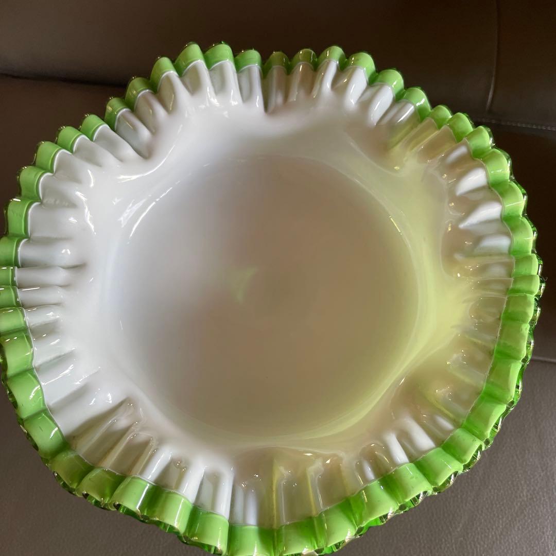 大正ガラス 脚付フリルガラスコンポート