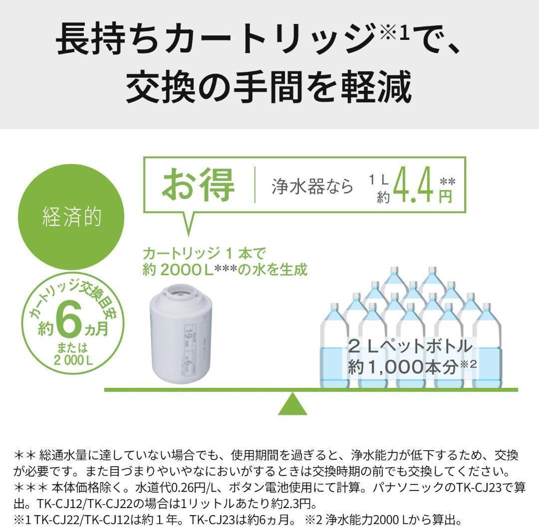 Panasonic 蛇口用浄水器 TK-CJ23「6ヶ月使用歴有り」