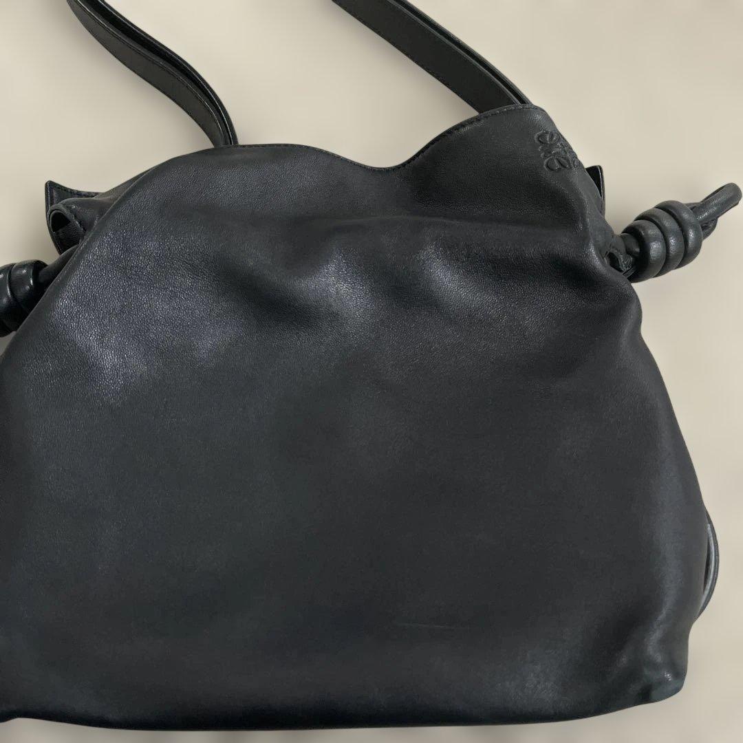 LOEWE フラメンコノットレザーショルダーバッグブラック　スモール