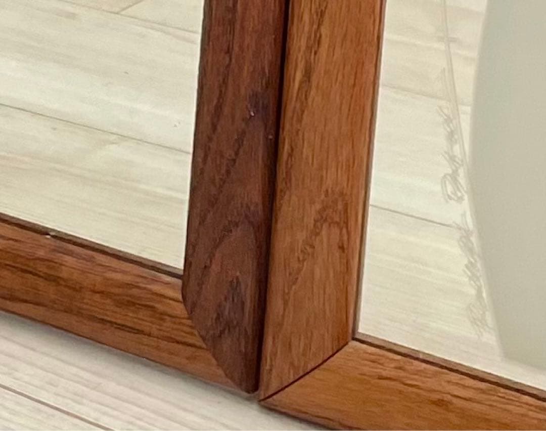 木製フレームミラー3連(フラワーモチーフ)