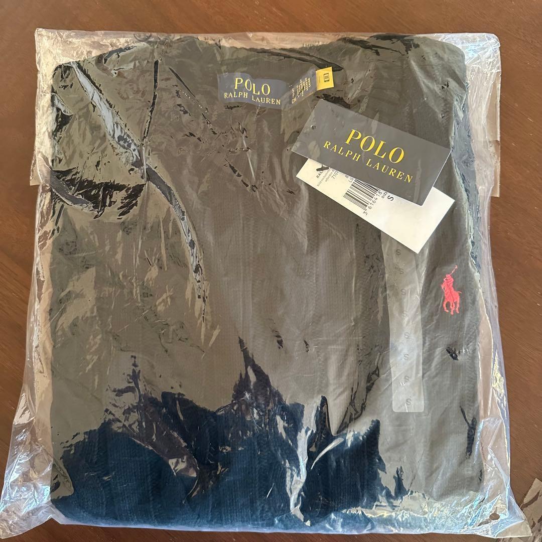 黒S【新品タグ付】POLO ラルフローレン コットン ケーブル セーターメンズ