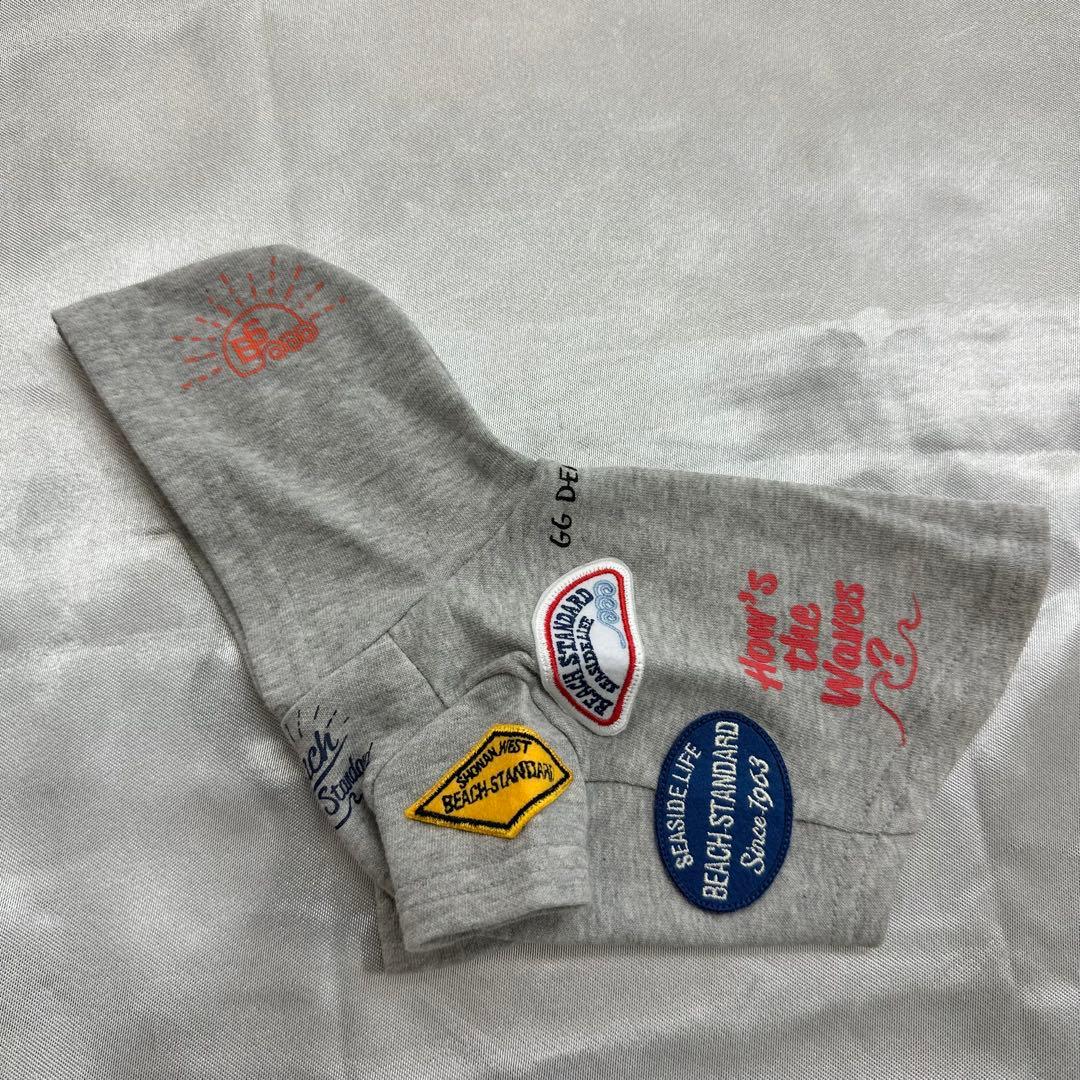 アトリエジジ GG DENIM LINE ワッペンパーカー　グレー