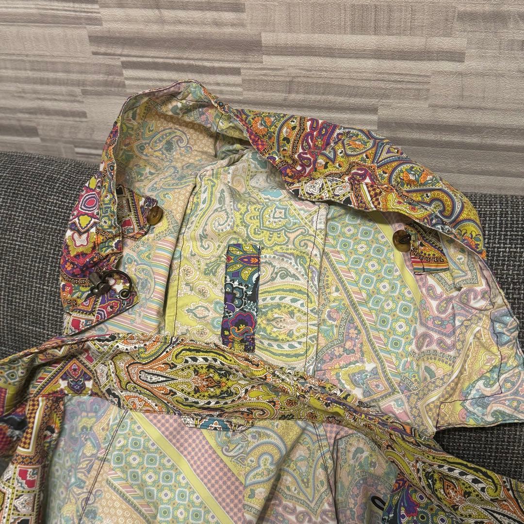 希少　ETRO ペイズリー　ナイロンジャケット　フード　パッカブル　サイズL