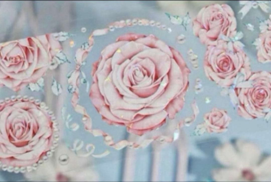 贝壳光 6cm×5m 罗莎恋曲 海外マステ　海外マスキングテープ　バラ