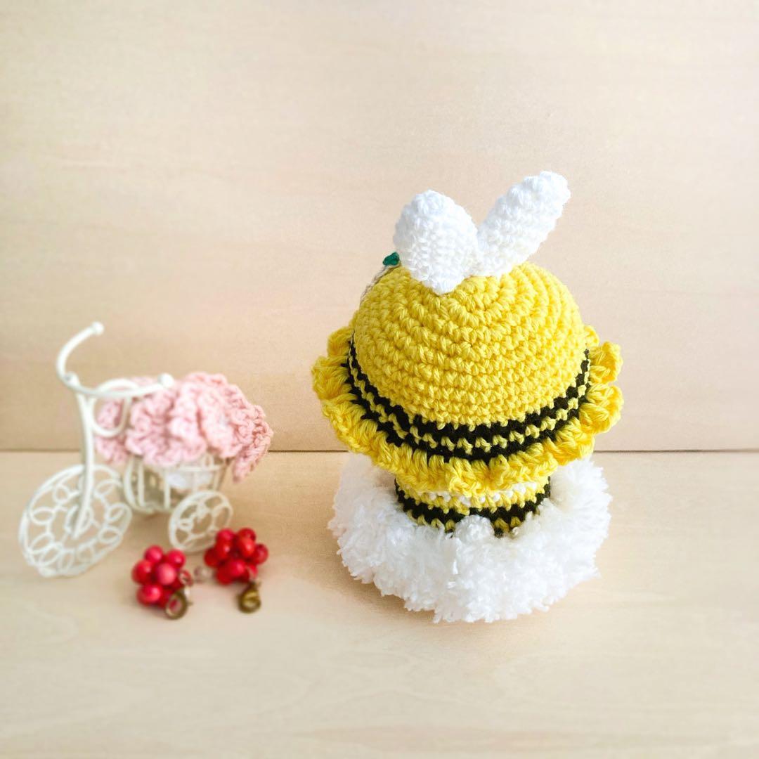 み*く様 ③うさぎ 節分 鬼 あみぐるみ ボンネット ベビーキャップ