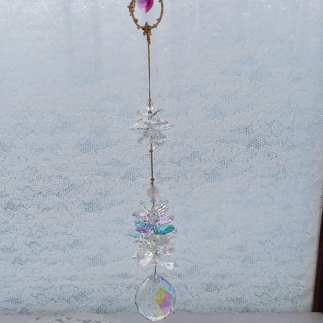 サンキャッチャー♡ハンドメイド「アスフールオーロラとパステルカラー♡」