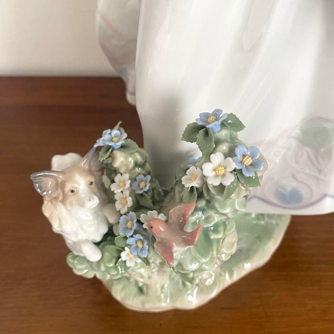 LLADRO リヤドロ 『 女性と犬 』 置物 高さ37㎝ ‼︎