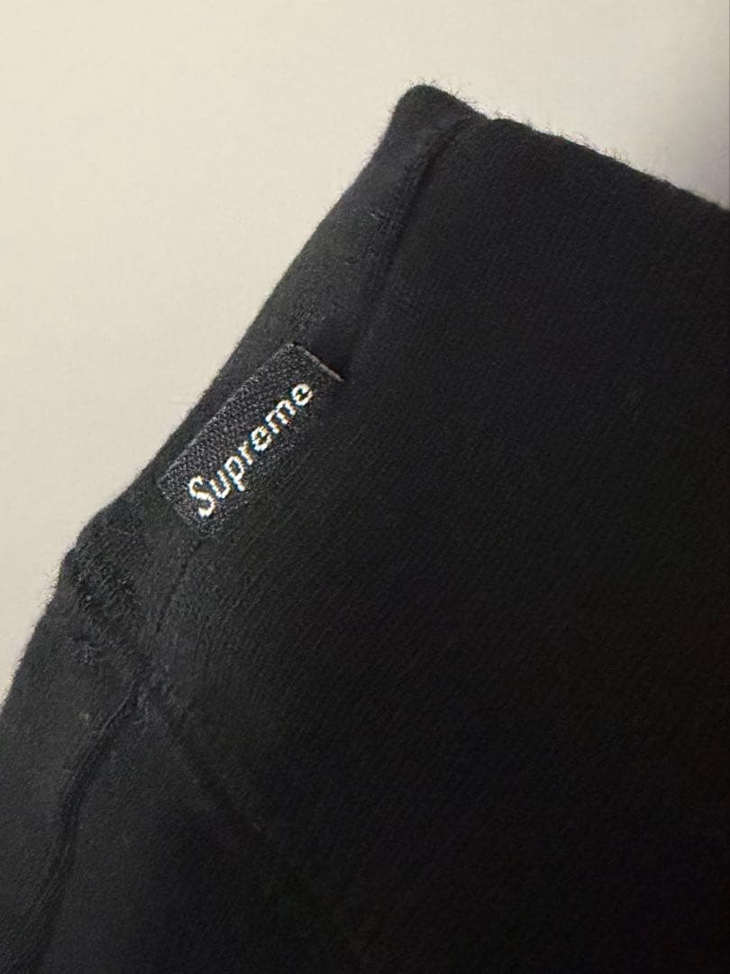 Supreme ハーフジップ スウェット ブラック/レオパード