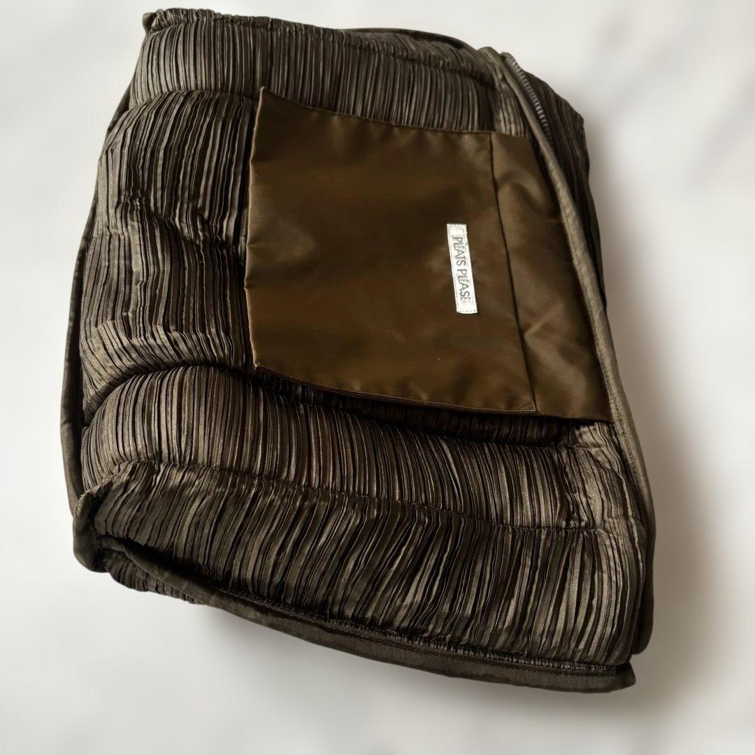 PLEATS PLEASE プリーツプリーズ ショルダーバッグ カーキブラウン