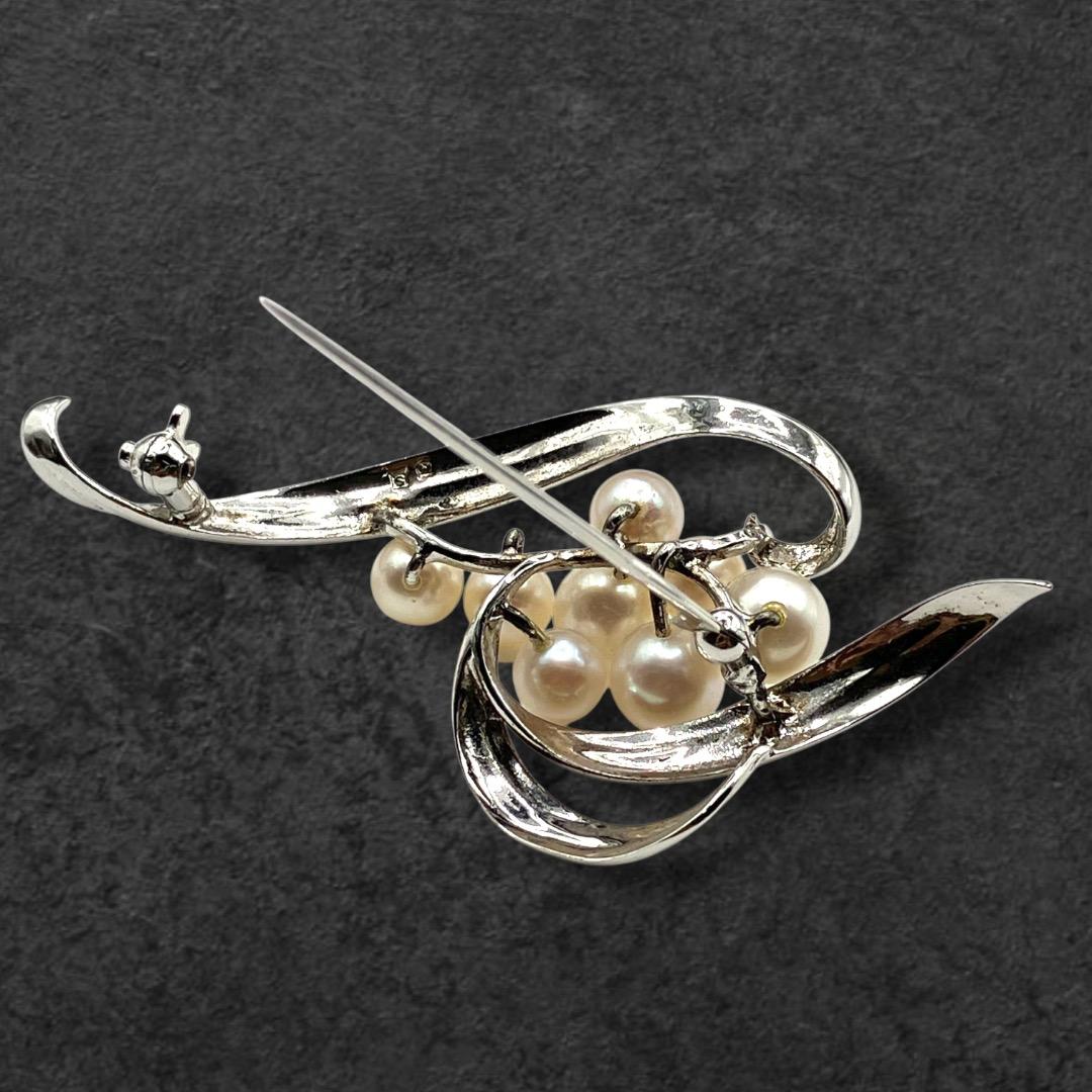 皇室御用達 MIKIMOTO ミキモト アコヤ真珠 8珠パール ブローチ 592