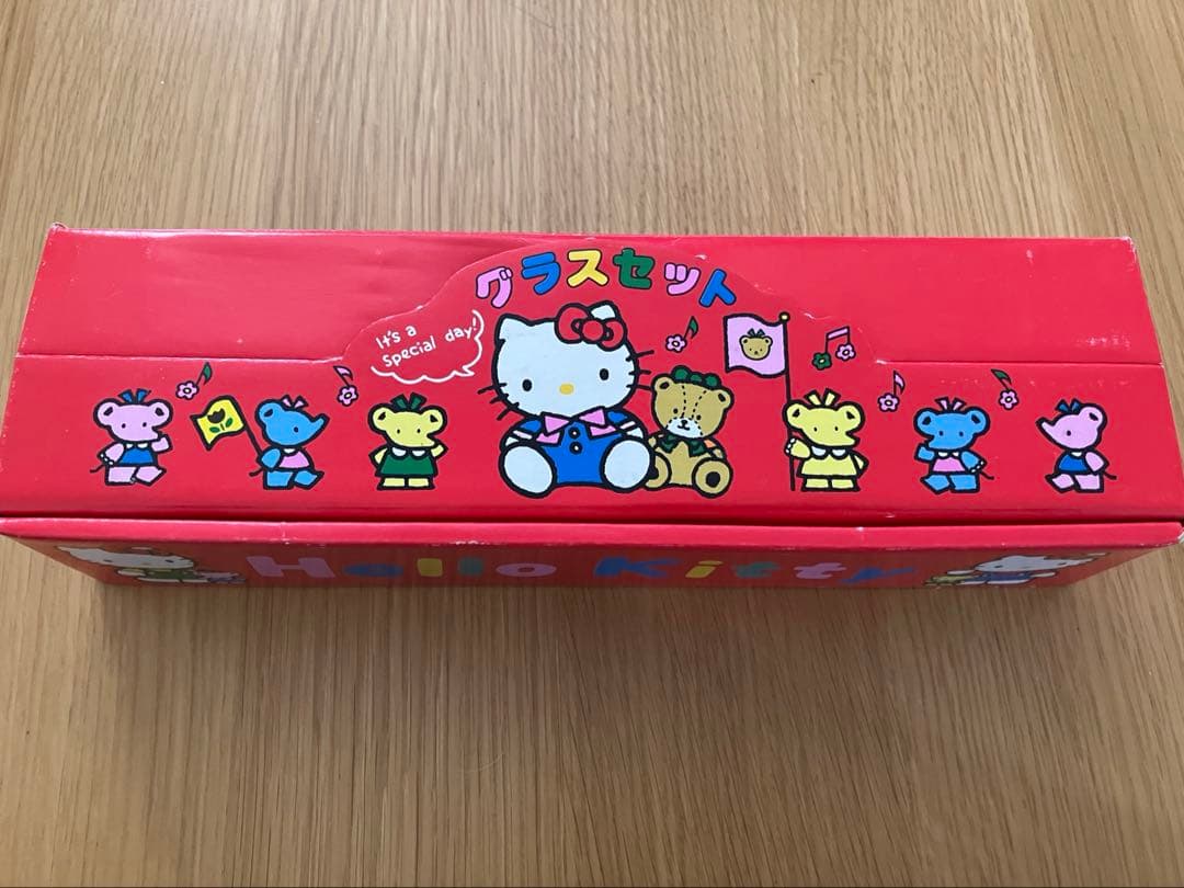 昭和レトロ1989年サンリオ ハローキティのグラスセット 未使用当時物希少