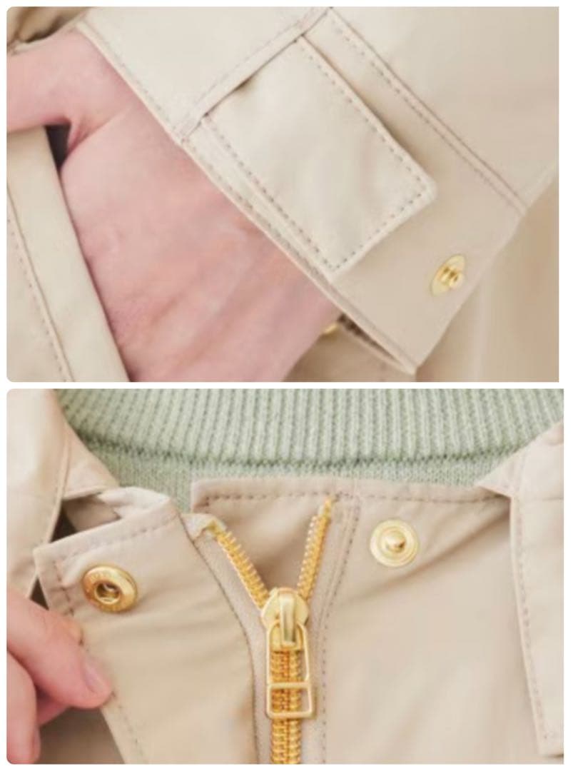 アンタイトルXSサイズ　きれいめ春コート　フード2wayモッズコート