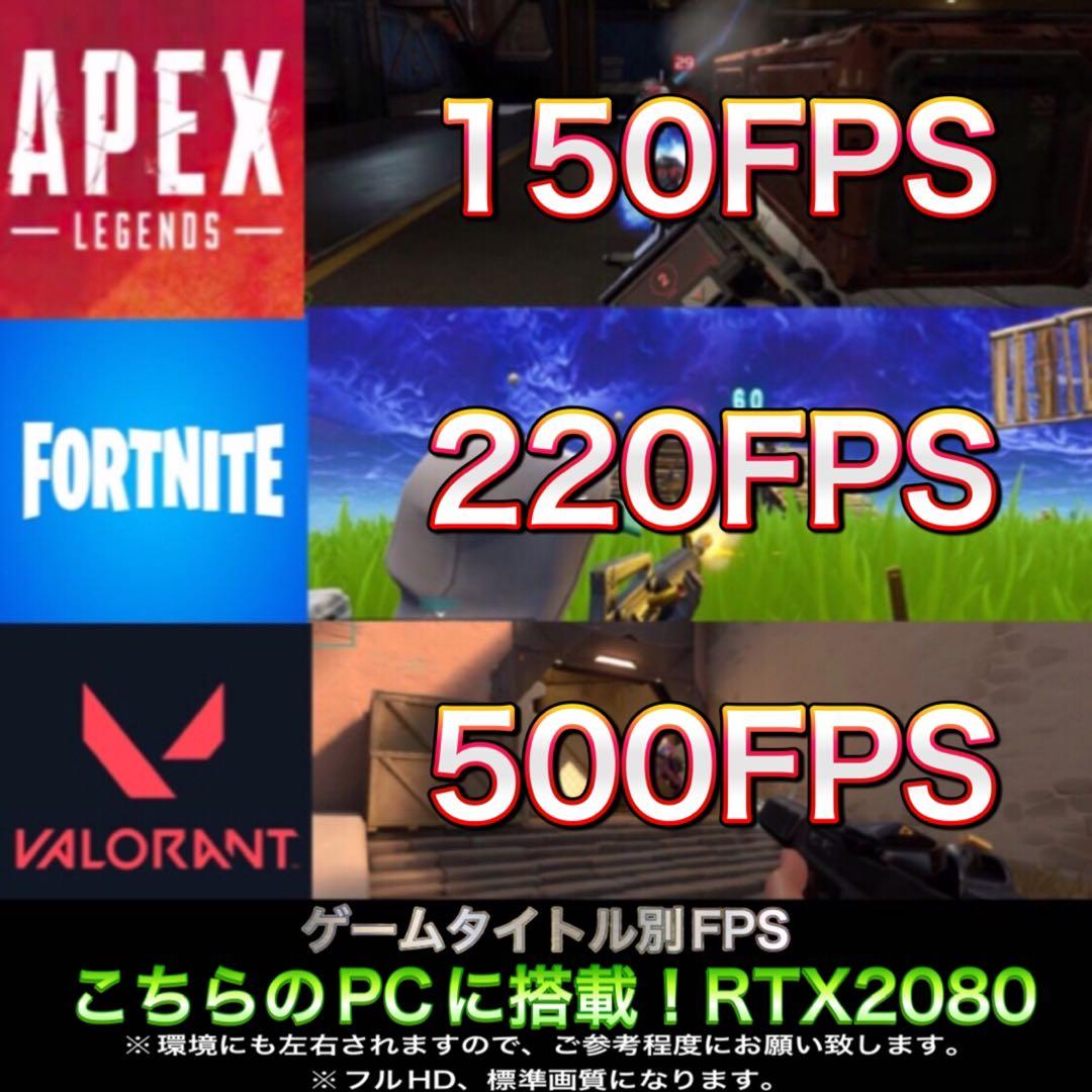 【激安ゲーミングPCフルセット】 RTX2080搭載モンハンワイルズ中〜高画質◎