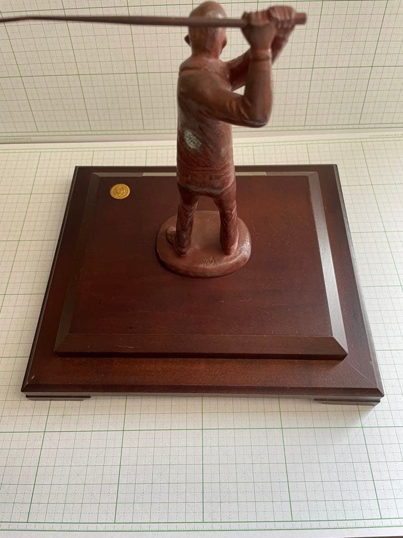 ブロンズ　ゴルフトロフィー　ガラスケース