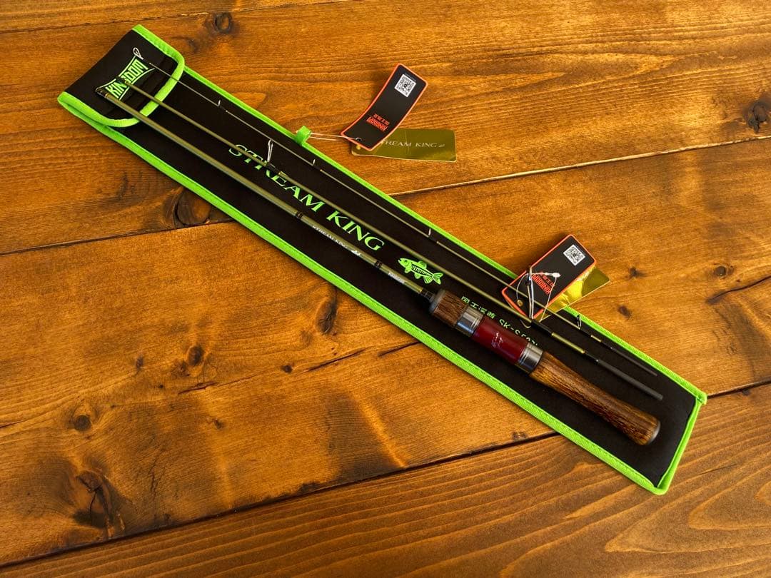 トラウトロッド　ウッドグリップ　パックロッド　天然木　渓流釣り　コンパクトロッド