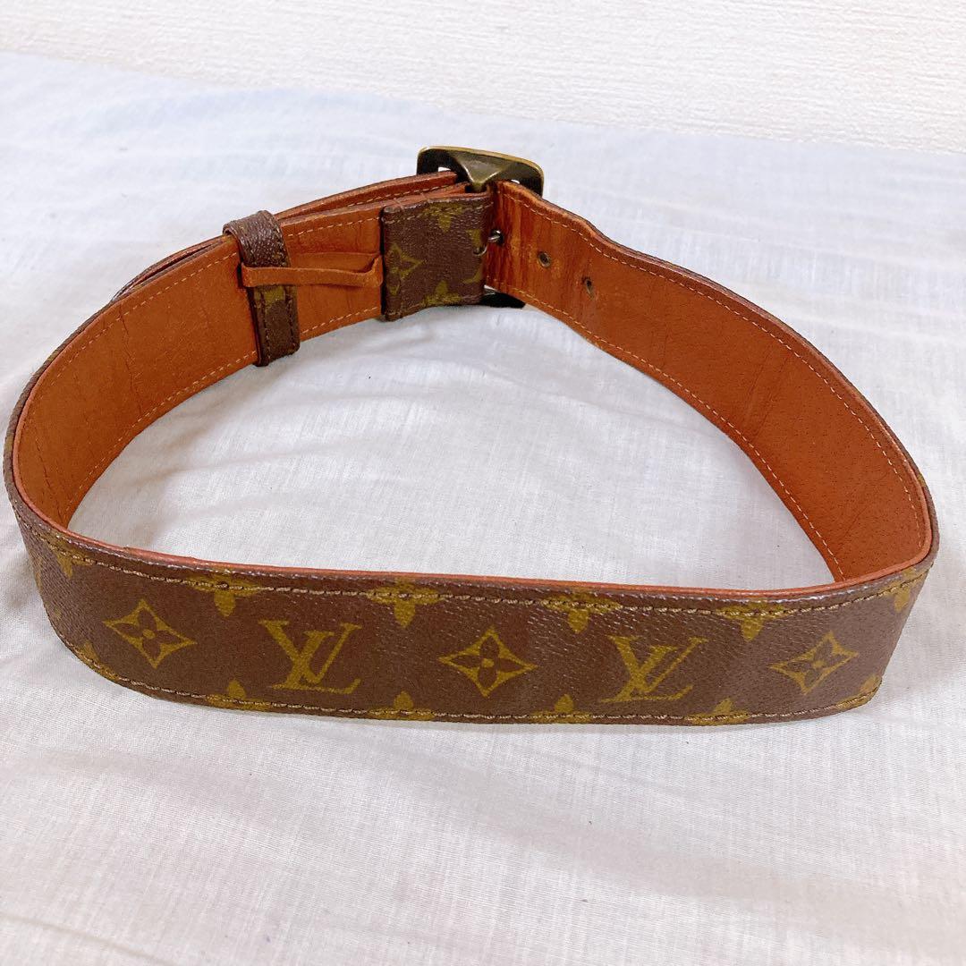 681 ルイヴィトン モノグラム　ベルト　レディース　ゴールド金具