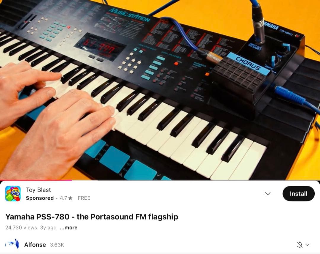 Yamaha PSS-780☆FMシンセサイザー☆MIDI搭載☆日本製