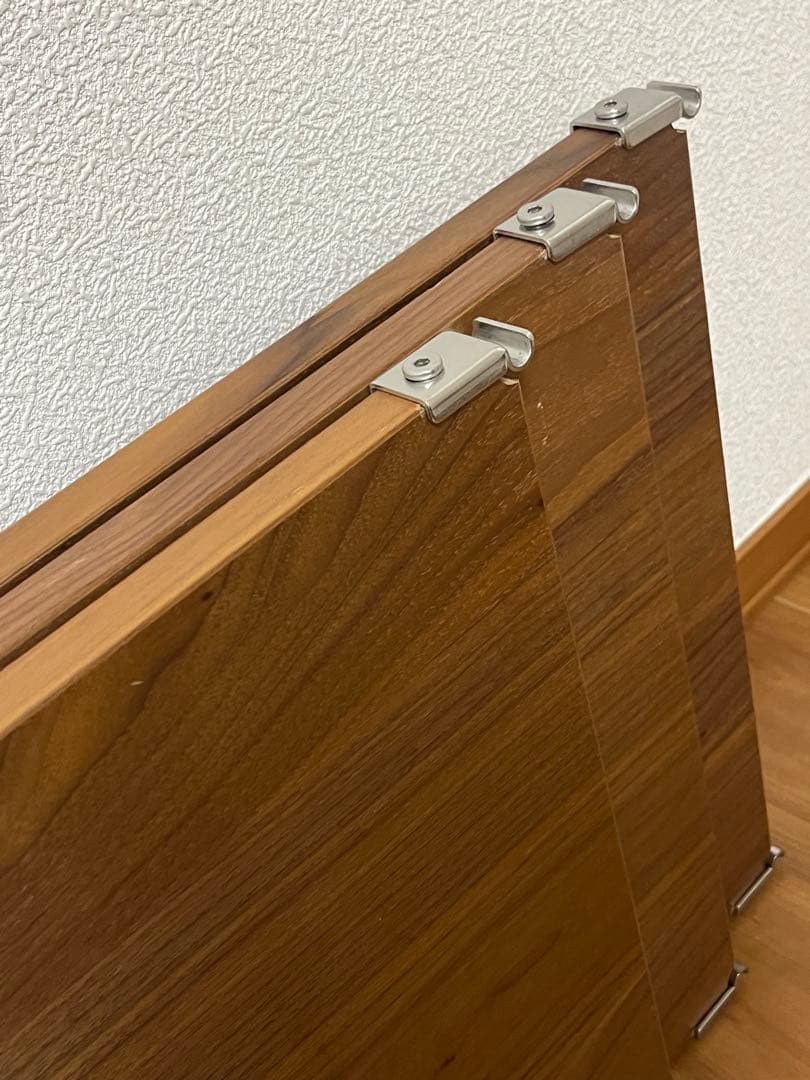 無印良品 ステンレスユニットシェルフ 追加棚　ウォールナット材 84cm幅用3枚