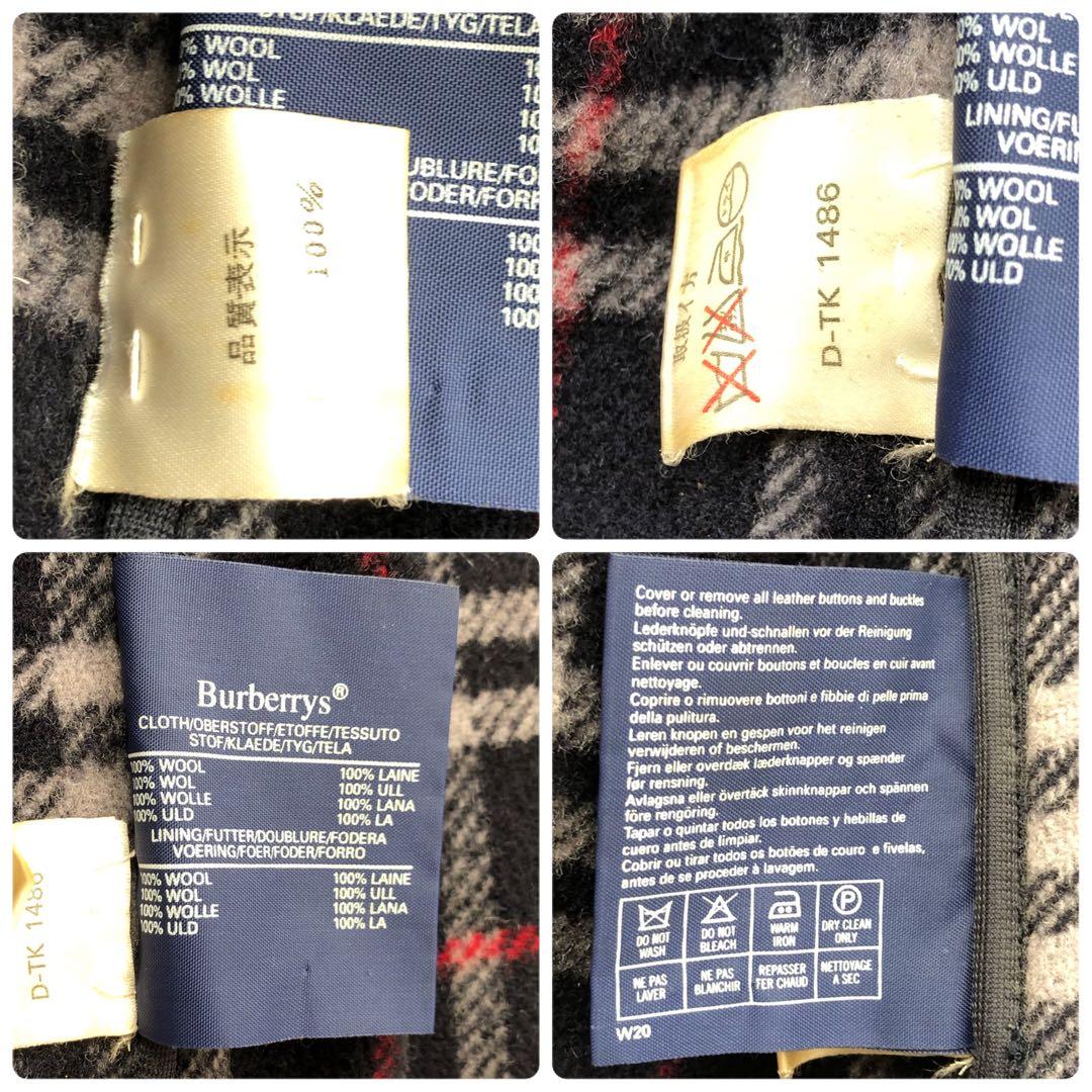 入手困難✨XL相当　ヴィンテージ　バーバリー　ダッフルコート　チェック　ロング