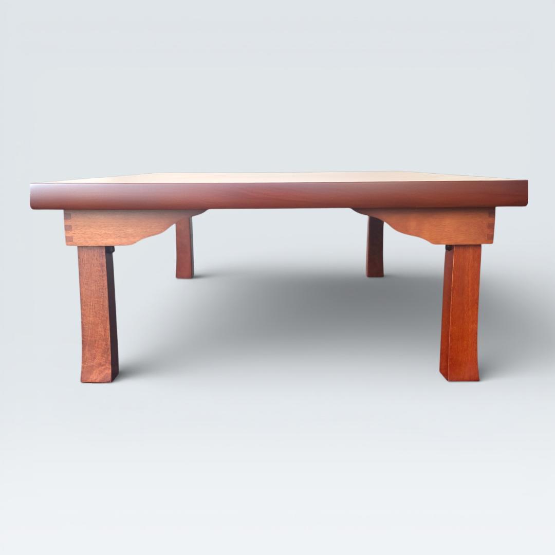 【美品】天然木 折り畳み座卓 105×75cm 和モダン ローテーブル