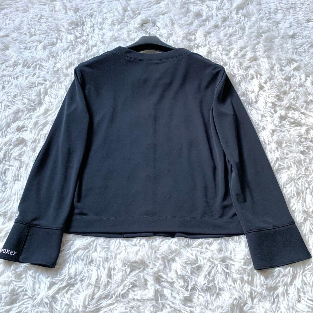 未使用級✨フォクシーニューヨーク LADY BOW カーディガン 袖ロゴ