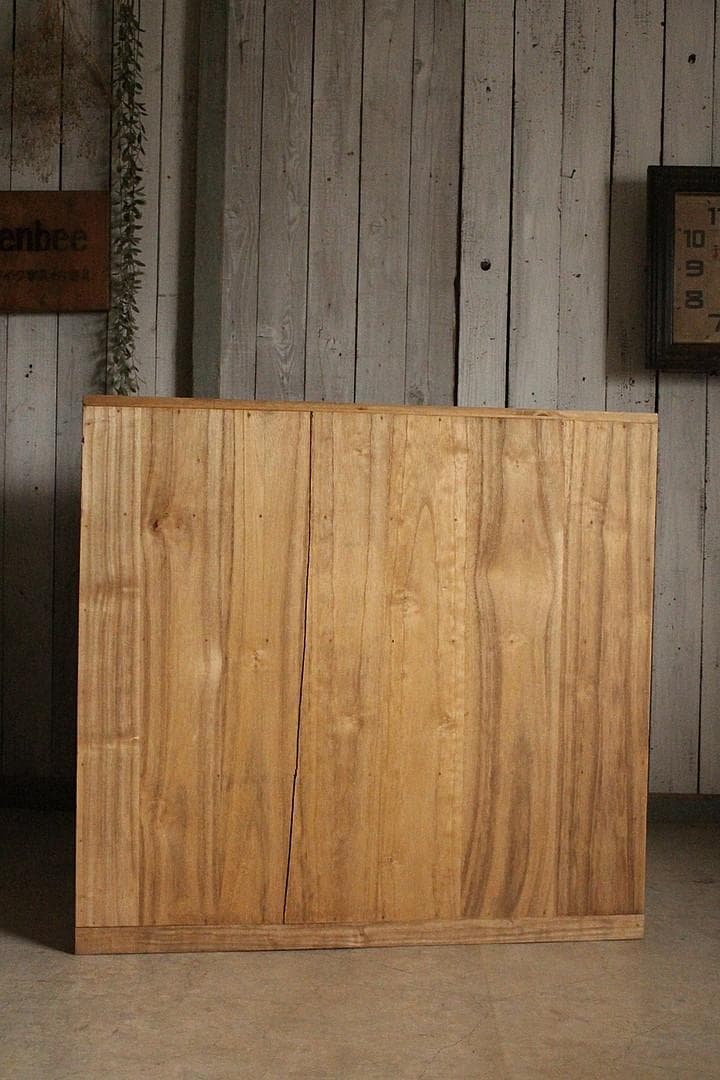 古い木製の引き出し4段　食器棚　キャビネット　古家具　古民家