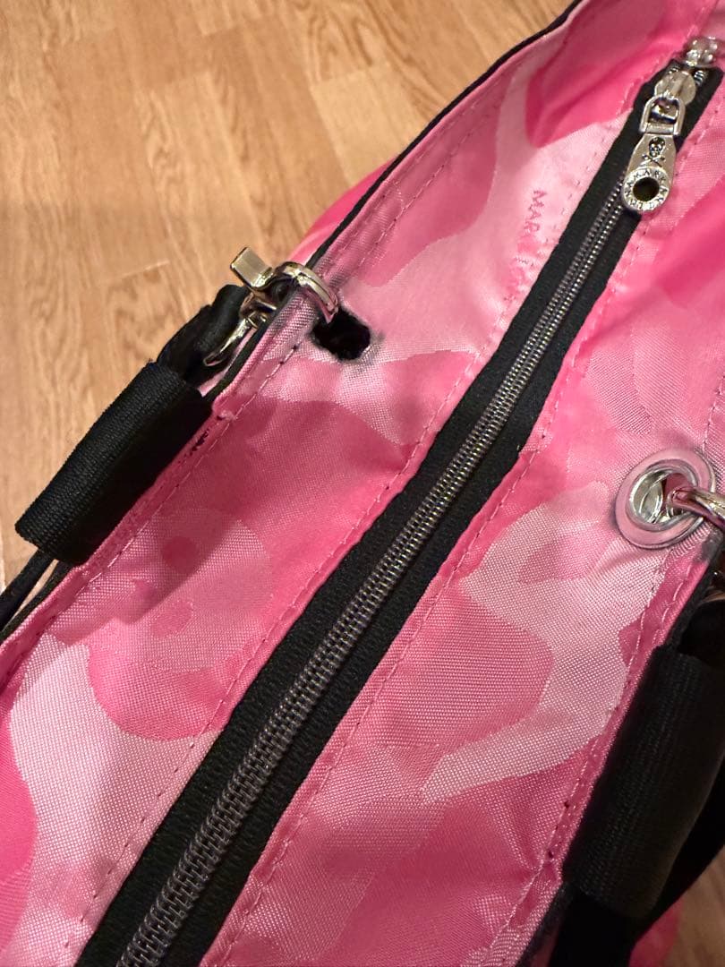 マークアンドロナ　ピンク迷彩ゴルフバッグ&ボストンバック　used品