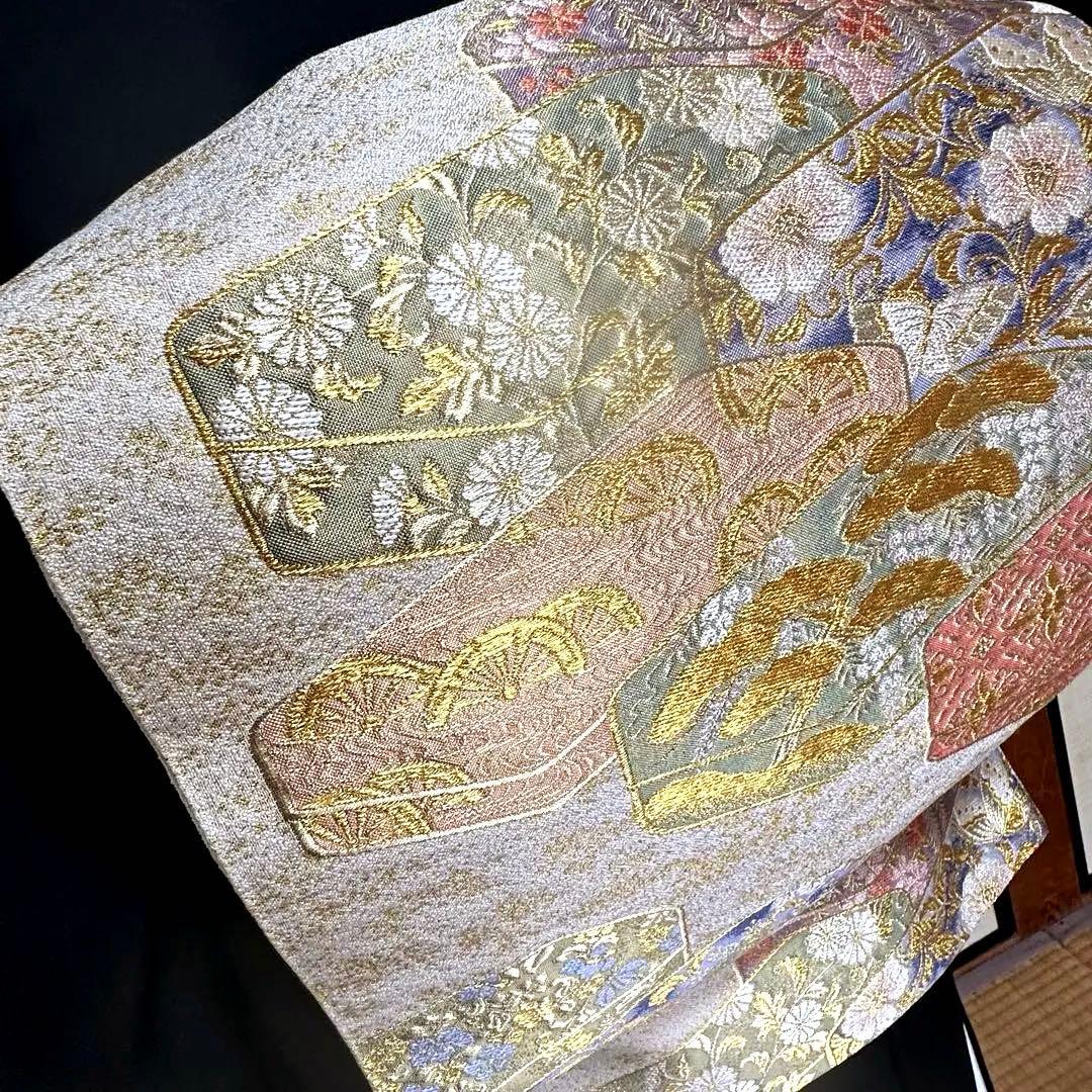 【高島屋誂え】手描き束ね熨斗に宝尽 黒留袖、袋帯、他4点セット★作家物★通紋