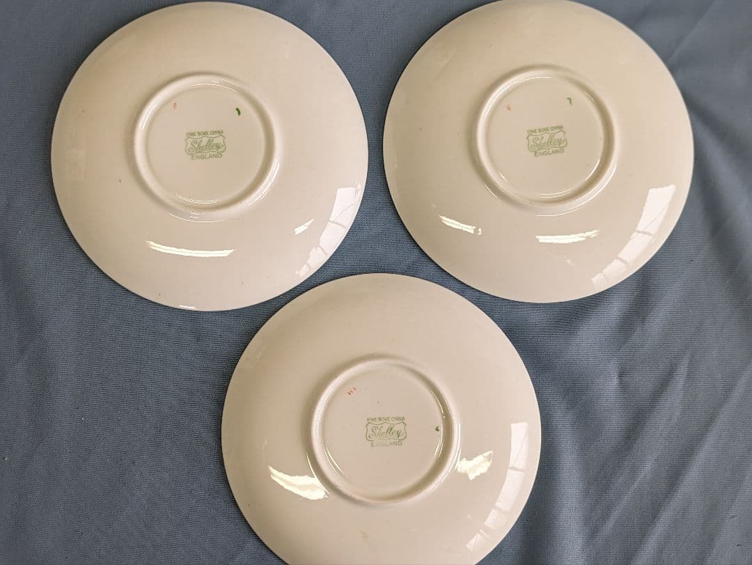 シェリー窯 shelley ティーカップ＆ソーサー ５客 美品 英アンティーク