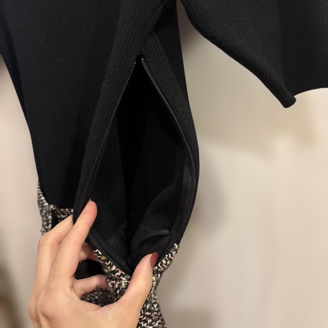 Theory　セオリー　ドッキング　ワンピース　リブ　ニット　ツイード