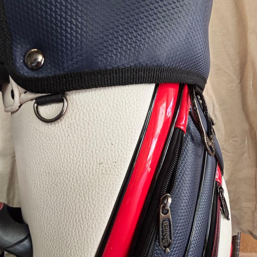 PING キャディバッグ ゴルフバッグ　ネイビー/ホワイト/レッド　メンズ