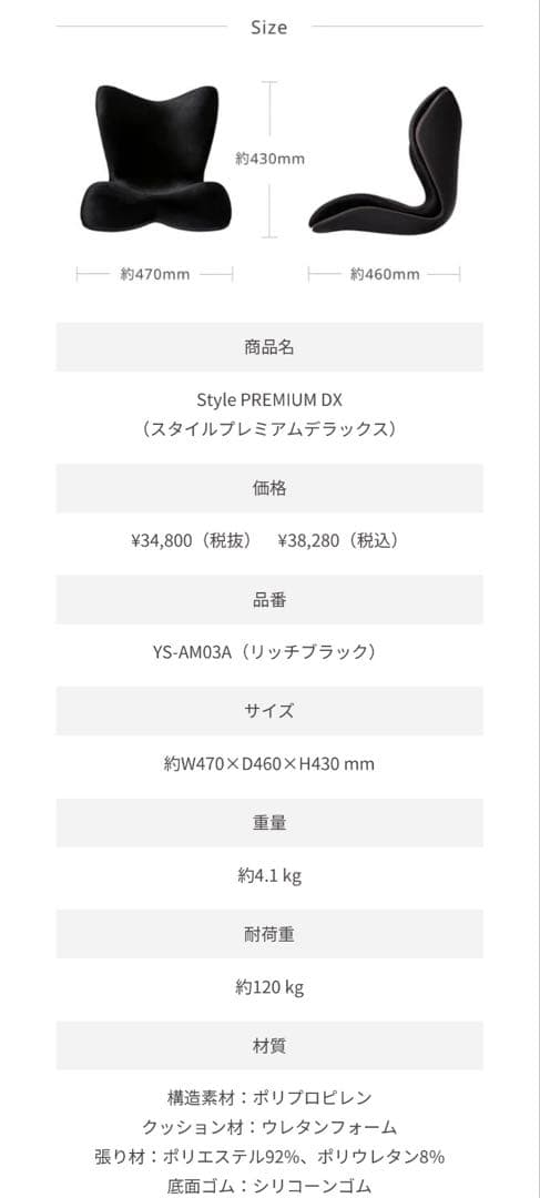 【極美品】MTG STYLE premium DX 姿勢矯正シート 正規品